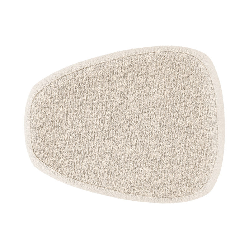 NPD Furniture Carlese Fabric Small Ottoman in Palladian Beige