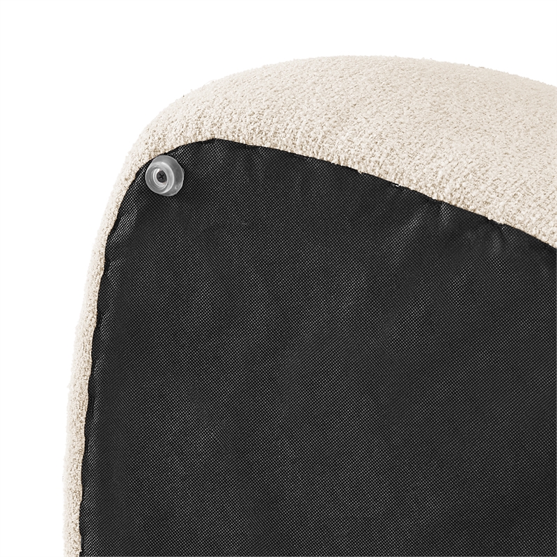 NPD Furniture Carlese Fabric Small Ottoman in Palladian Beige