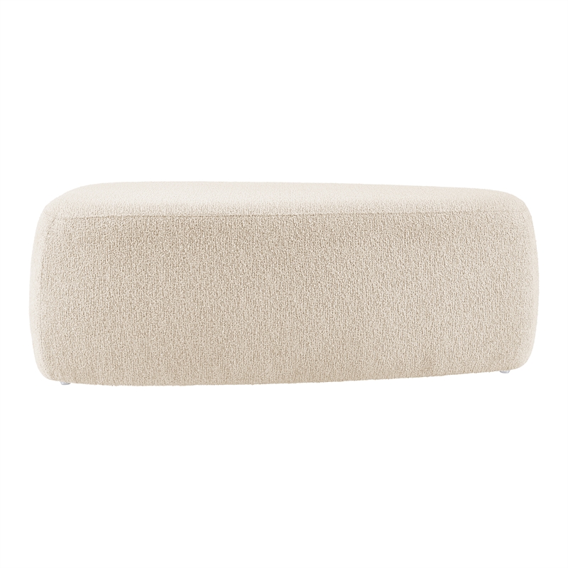 NPD Furniture Carlese Fabric Big Ottoman in Palladian Beige