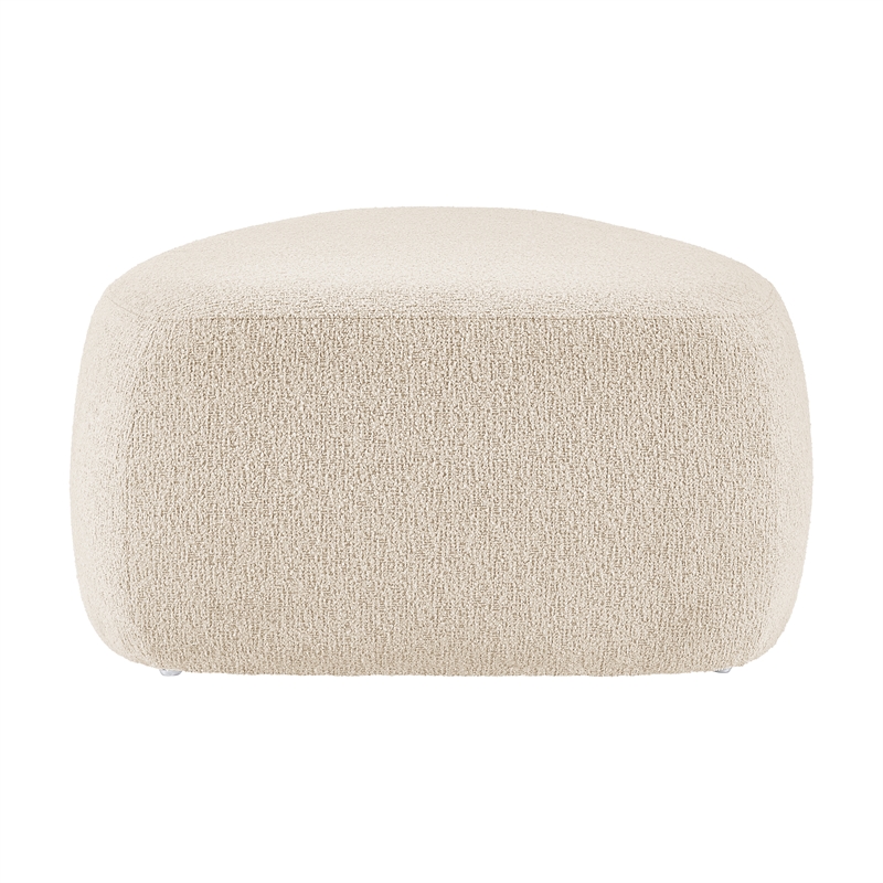 NPD Furniture Carlese Fabric Big Ottoman in Palladian Beige