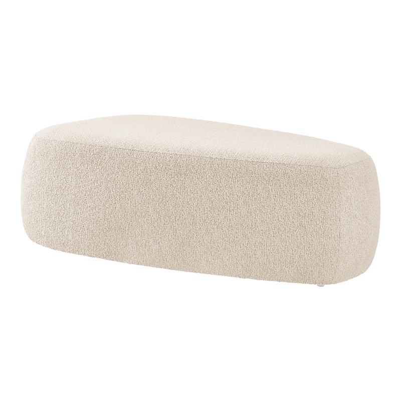 NPD Furniture Carlese Fabric Big Ottoman in Palladian Beige