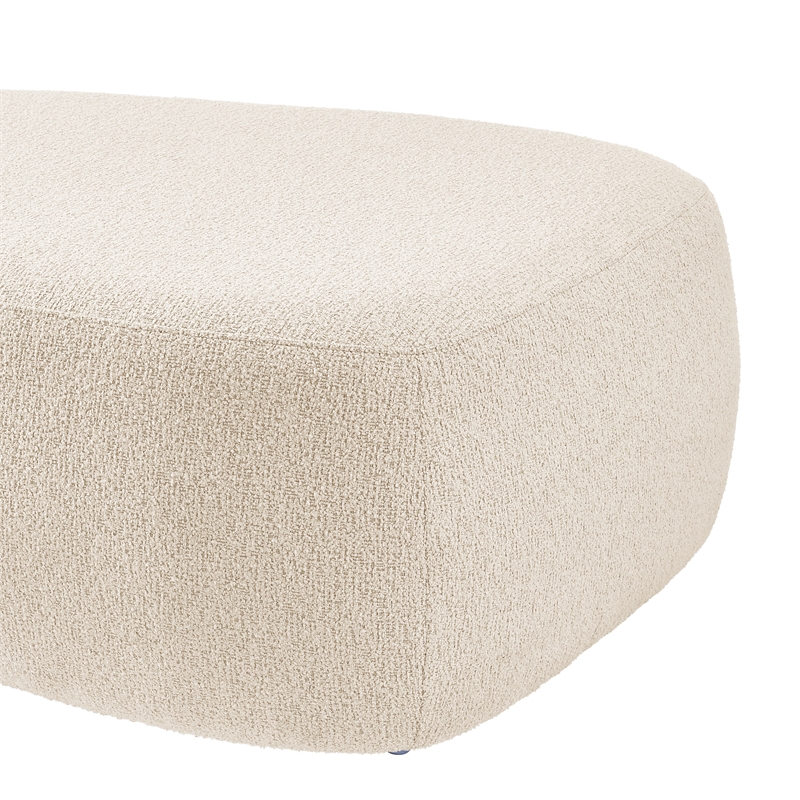 NPD Furniture Carlese Fabric Big Ottoman in Palladian Beige