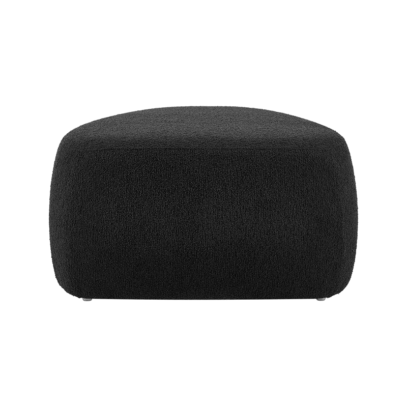 NPD Furniture Carlese Fabric Big Ottoman in Palladian Charcoal