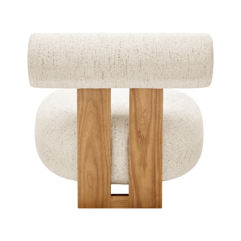 NPD Furniture Pamela Fabric Accent Chair in Concord Cream
