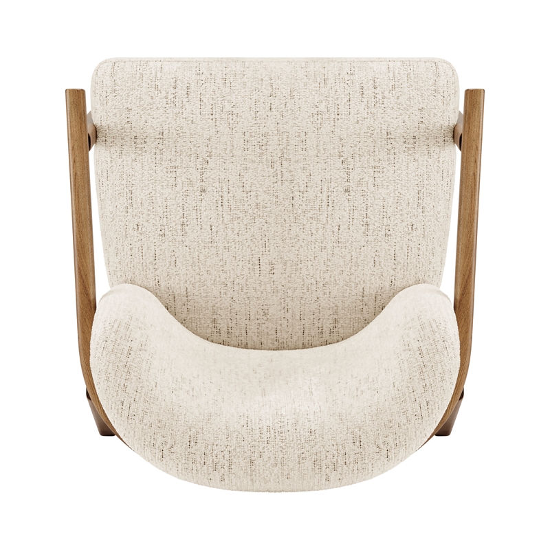 NPD Furniture Reiner Fabric Accent Arm Chairin Concord Cream