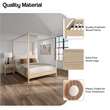 NPD Furniture Bloomfield Queen Canopy Bed Set in Natural Pine