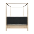 NPD Furniture Bloomfield Queen Canopy Bed Set in Natural Pine