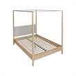 NPD Furniture Bloomfield Queen Canopy Bed Set in Natural Pine