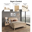 NPD Furniture Hansville Queen Bed Set in Natural Whitewash