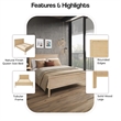 NPD Furniture Hansville Queen Bed Set in Natural Whitewash