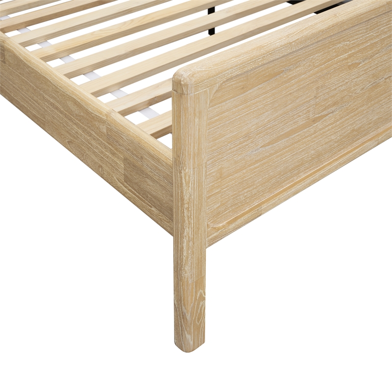 NPD Furniture Hansville King Bed Set in Natural Whitewash