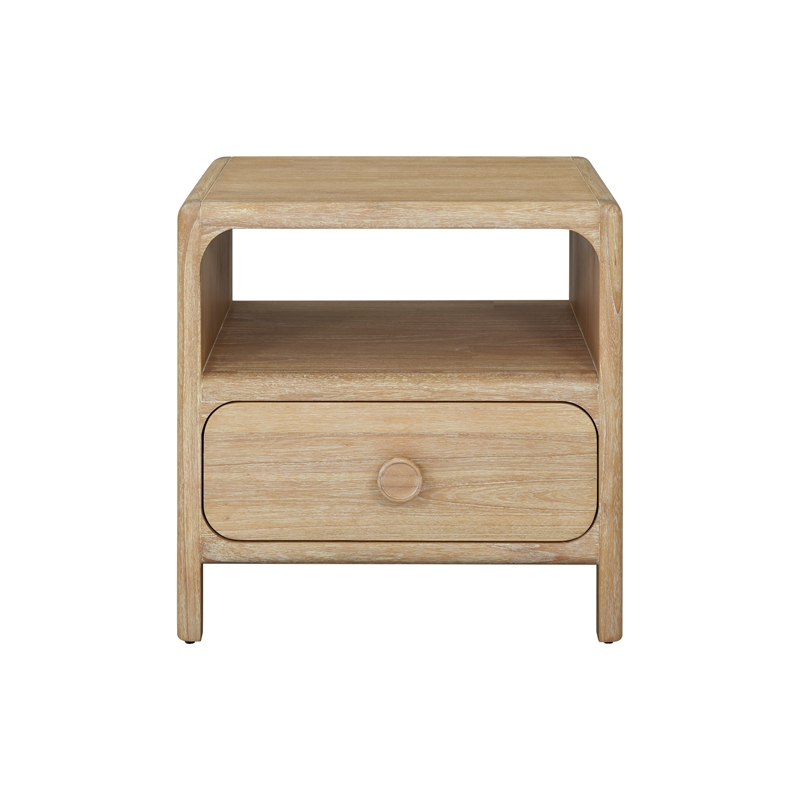 NPD Furniture Hansville Nightstand/Side Table in Natural Whitewash