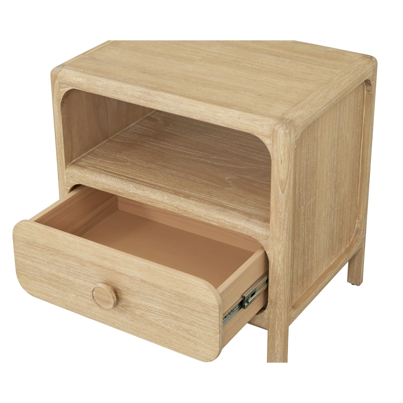 NPD Furniture Hansville Nightstand/Side Table in Natural Whitewash