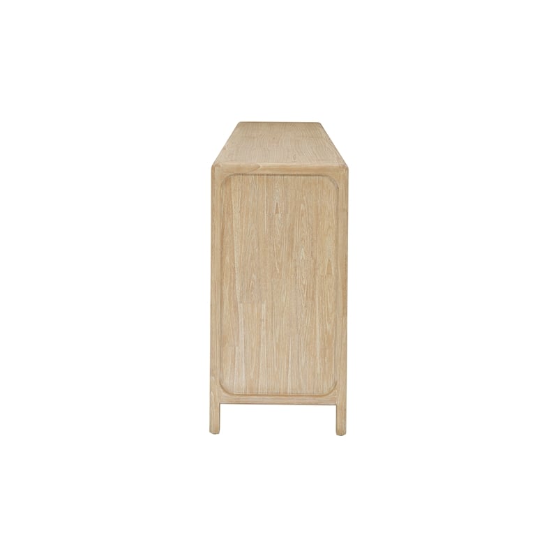 NPD Furniture Hansville Dresser 6 Drawers in Natural Whitewash