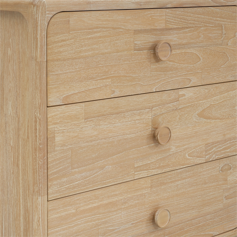 NPD Furniture Hansville Dresser 6 Drawers in Natural Whitewash