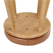 NPD Furniture Deandre Faux Leather Backless Swivel Counter Stool in Brown