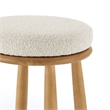 NPD Furniture Deandre Fabric Backless Swivel Counter Stool in Beige