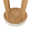 NPD Furniture Deandre Fabric Backless Swivel Counter Stool in Beige