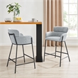NPD Furniture Finley Fabric Counter Stool in Blazer Light Gray