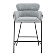NPD Furniture Finley Fabric Counter Stool in Blazer Light Gray