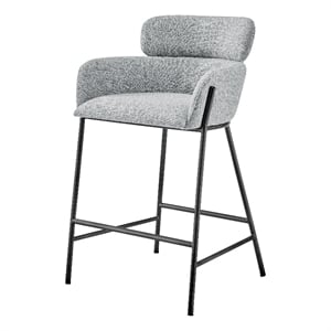 NPD Furniture Finley Fabric Counter Stool in Blazer Light Gray