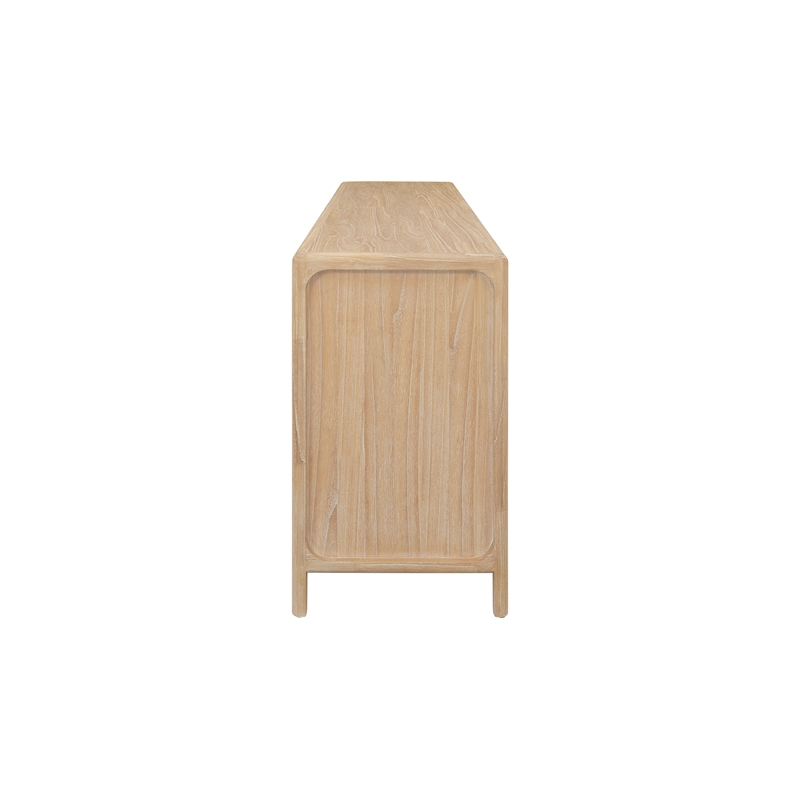 NPD Furniture Hansville Sideboard 4 Doors w/ 2 Inner Drawers in Natural