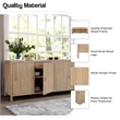 NPD Furniture Hansville Sideboard 4 Doors w/ 2 Inner Drawers in Natural