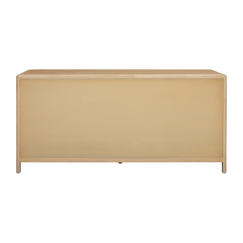 NPD Furniture Hansville Sideboard 4 Doors w/ 2 Inner Drawers in Natural