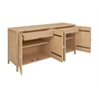NPD Furniture Hansville Sideboard 4 Doors w/ 2 Inner Drawers in Natural
