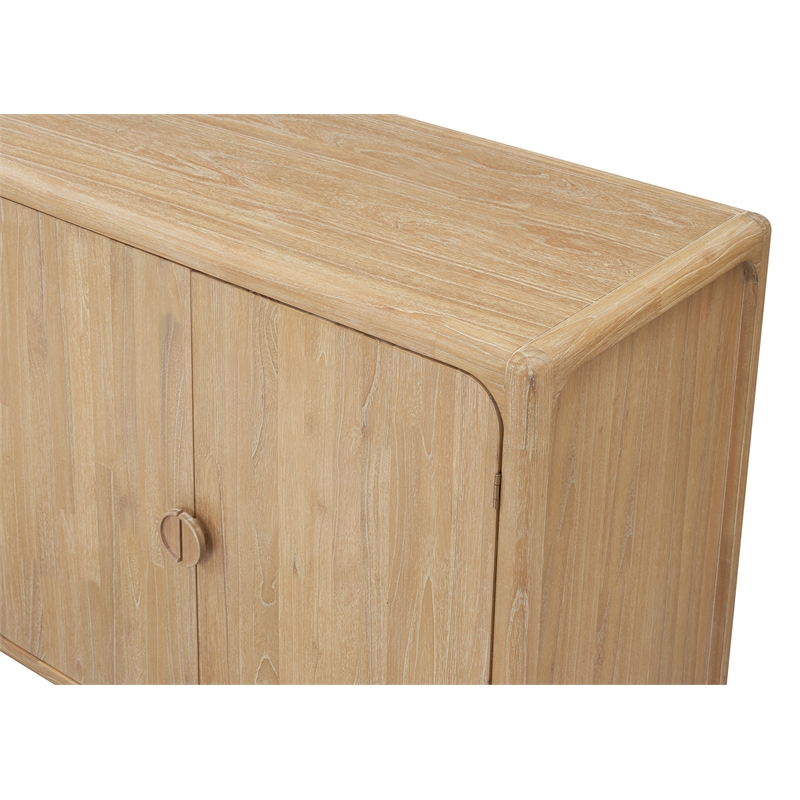 NPD Furniture Hansville Sideboard 4 Doors w/ 2 Inner Drawers in Natural