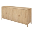 NPD Furniture Hansville Sideboard 4 Doors w/ 2 Inner Drawers in Natural