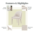 NPD Furniture Stacy Fabric Dining Side Chair in Seville Beige