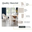 NPD Furniture Stacy Fabric Dining Side Chair in Seville Beige