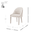 NPD Furniture Stacy Fabric Dining Side Chair in Seville Beige