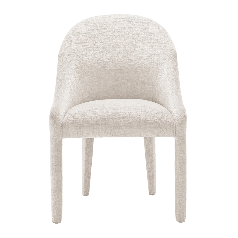 NPD Furniture Stacy Fabric Dining Side Chair in Seville Beige