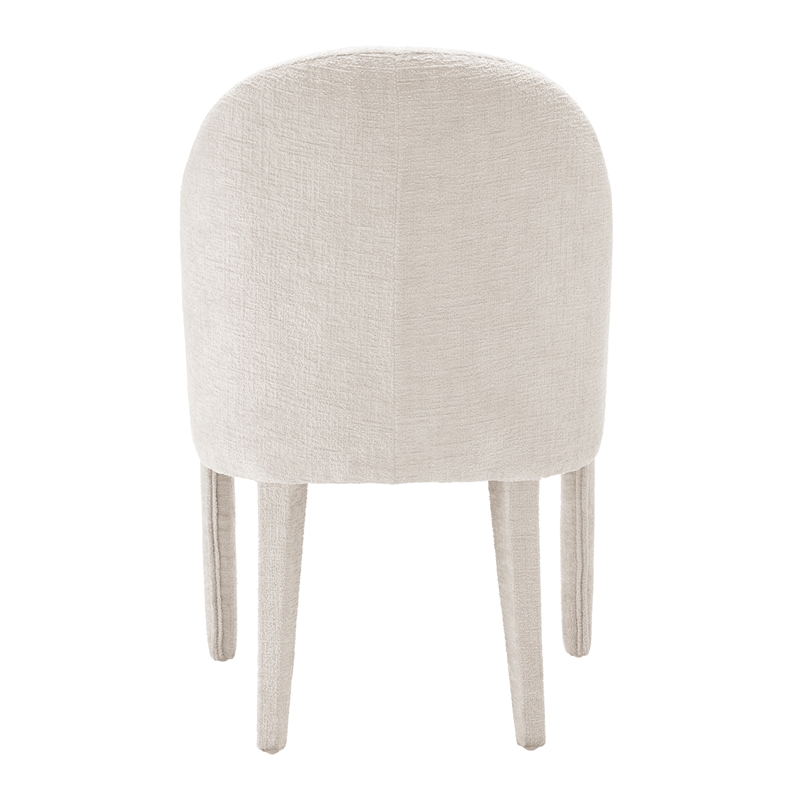 NPD Furniture Stacy Fabric Dining Side Chair in Seville Beige