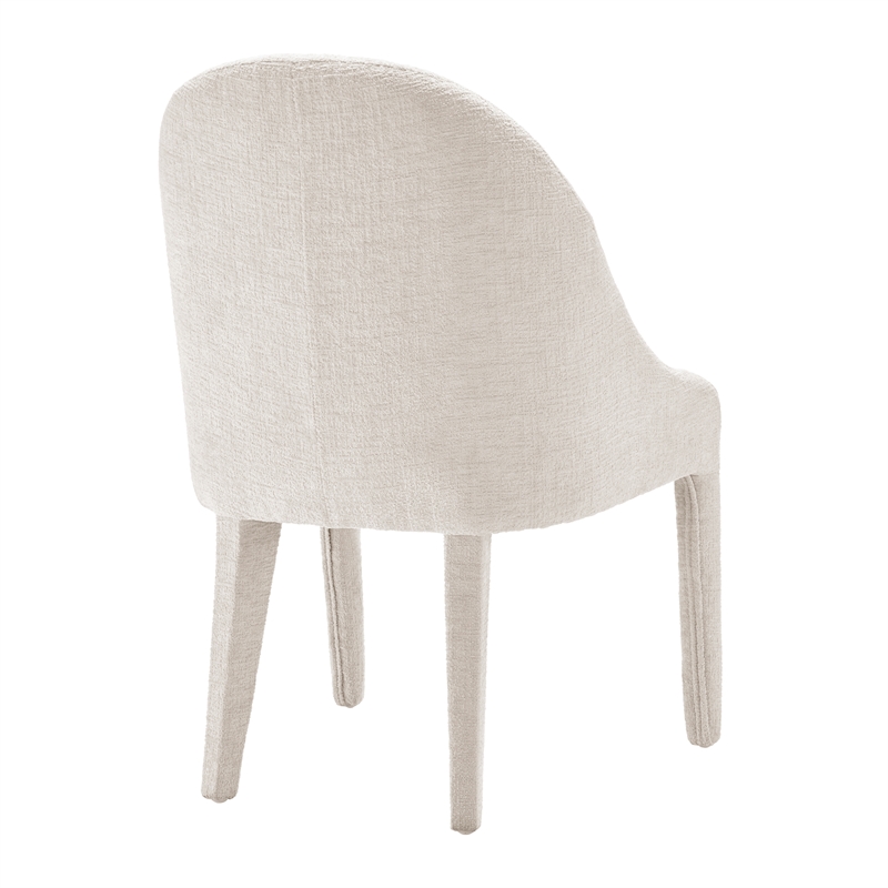 NPD Furniture Stacy Fabric Dining Side Chair in Seville Beige