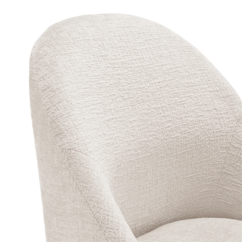 NPD Furniture Stacy Fabric Dining Side Chair in Seville Beige