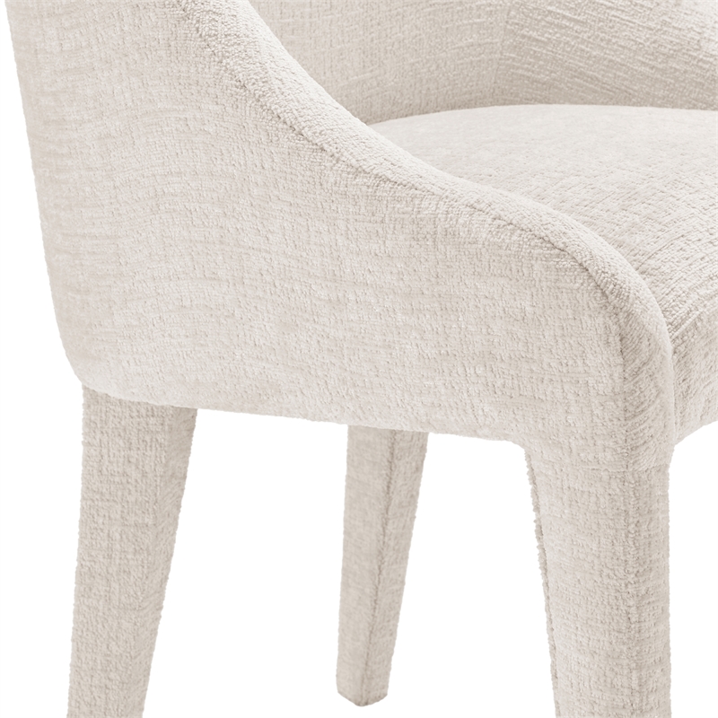 NPD Furniture Stacy Fabric Dining Side Chair in Seville Beige