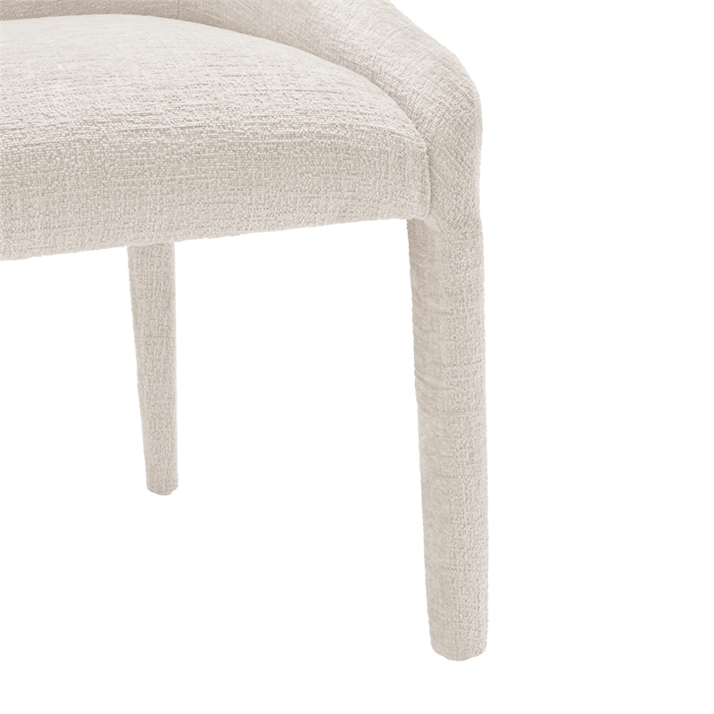 NPD Furniture Stacy Fabric Dining Side Chair in Seville Beige