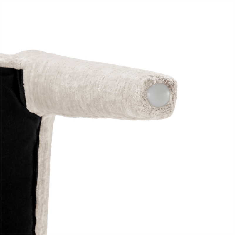 NPD Furniture Stacy Fabric Dining Side Chair in Seville Beige