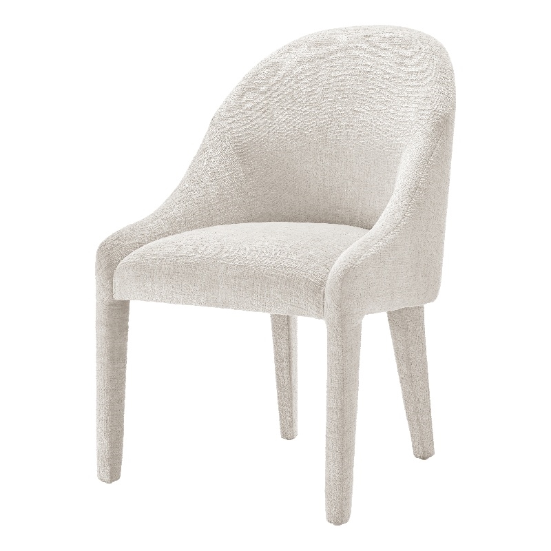 NPD Furniture Stacy Fabric Dining Side Chair in Seville Beige