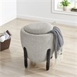 NPD Furniture Murphy Fabric Storage Ottoman in Horizon Gray
