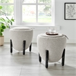 NPD Furniture Murphy Fabric Storage Ottoman in Horizon Gray