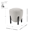 NPD Furniture Murphy Fabric Storage Ottoman in Horizon Gray