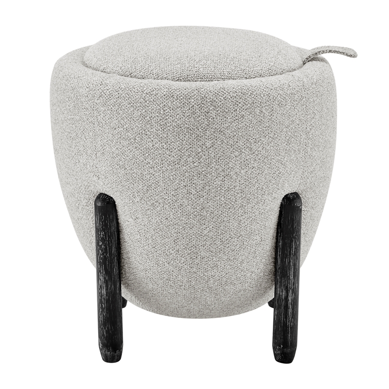 NPD Furniture Murphy Fabric Storage Ottoman in Horizon Gray