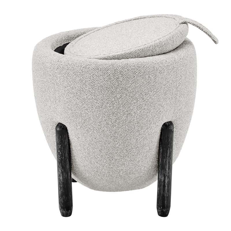 NPD Furniture Murphy Fabric Storage Ottoman in Horizon Gray