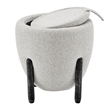 NPD Furniture Murphy Fabric Storage Ottoman in Horizon Gray