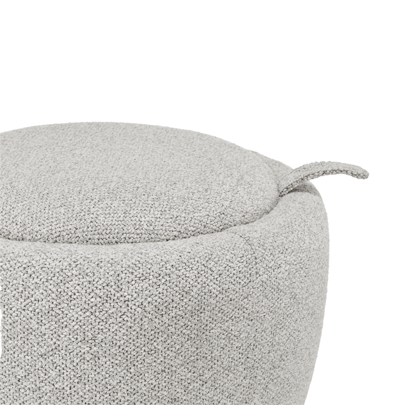 NPD Furniture Murphy Fabric Storage Ottoman in Horizon Gray