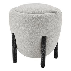 NPD Furniture Murphy Fabric Storage Ottoman in Horizon Gray
